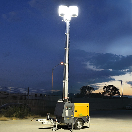 Mobile LED light tower